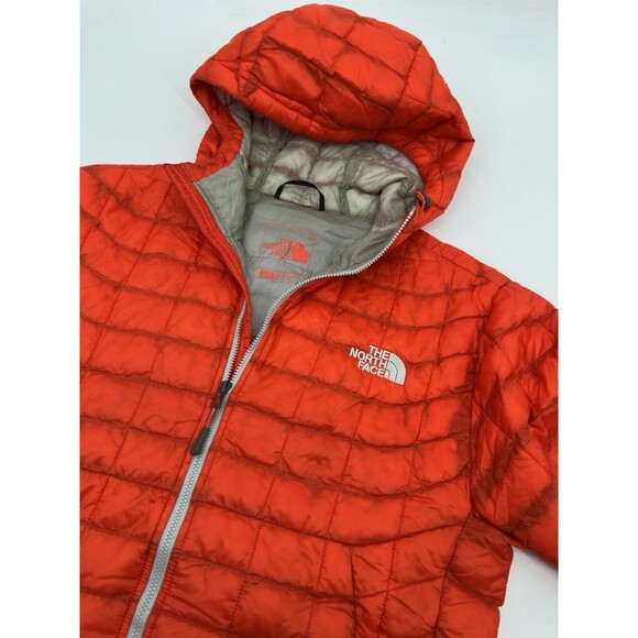 The North Face SuperStrand LT Jacket Hoodie Men's Orange Quilted Full Zip S/P - Picture 2 of 13